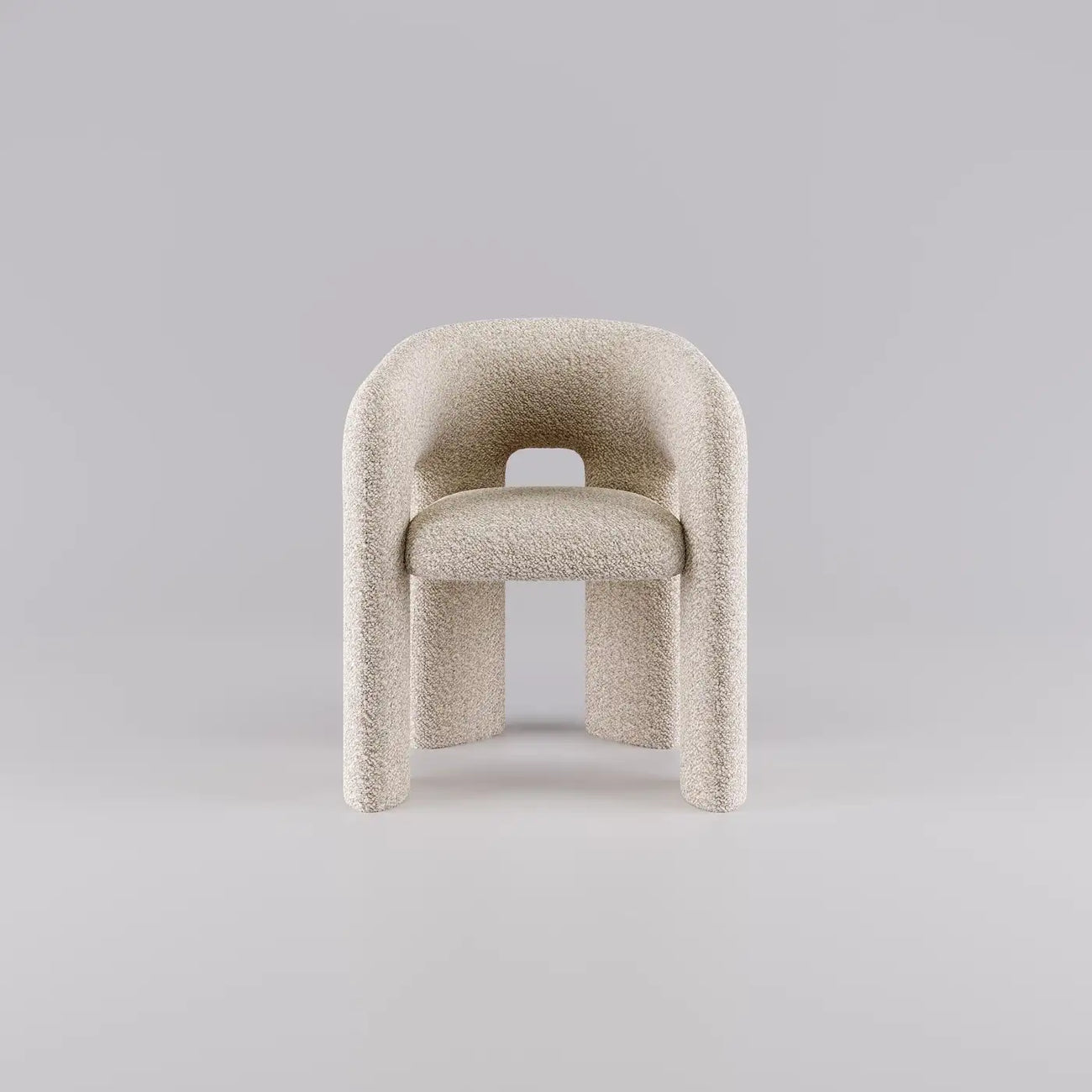 Orevella Loop Frame Ivory Boucle Lounge Chair