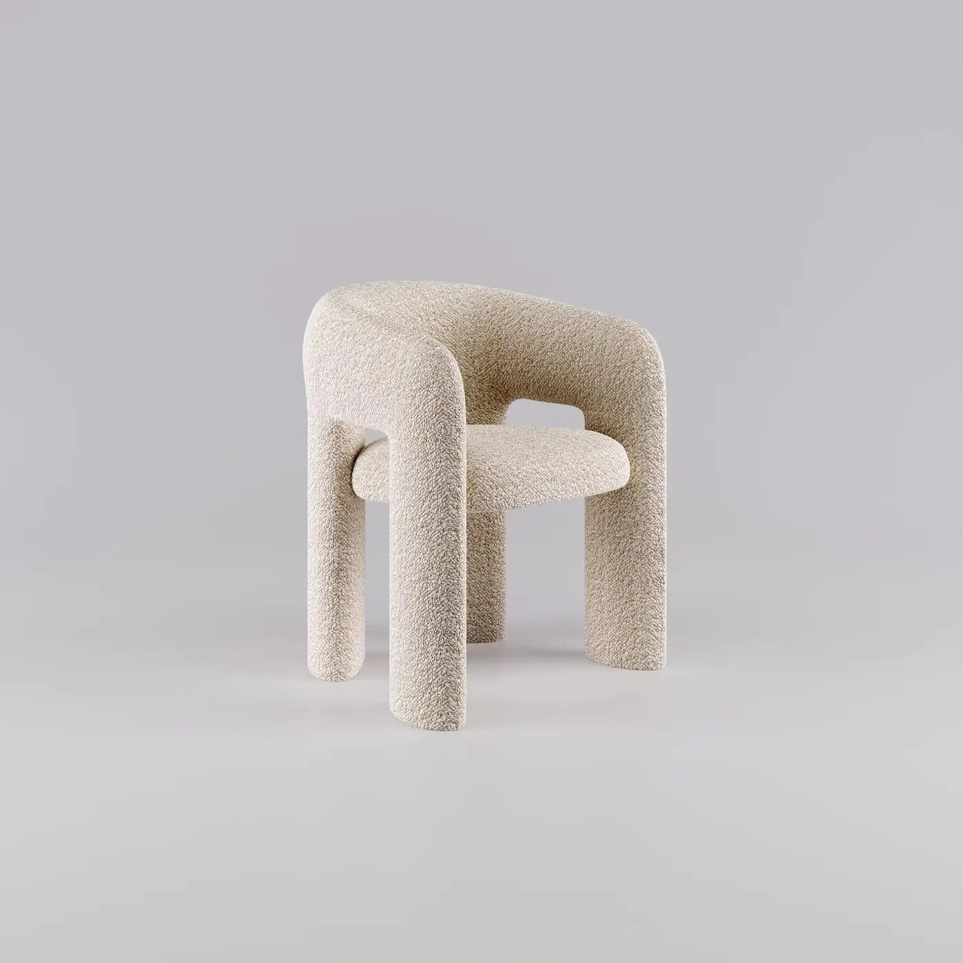Orevella Loop Frame Ivory Boucle Lounge Chair