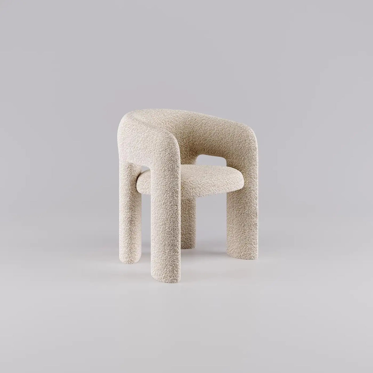 Orevella Loop Frame Ivory Boucle Lounge Chair