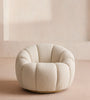 Fleoriane Petal Swivel Cream Boucle Lounge Chair