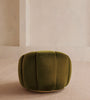 Fleoriane Petal Swivel Olive Velvet Suede Lounge Chair