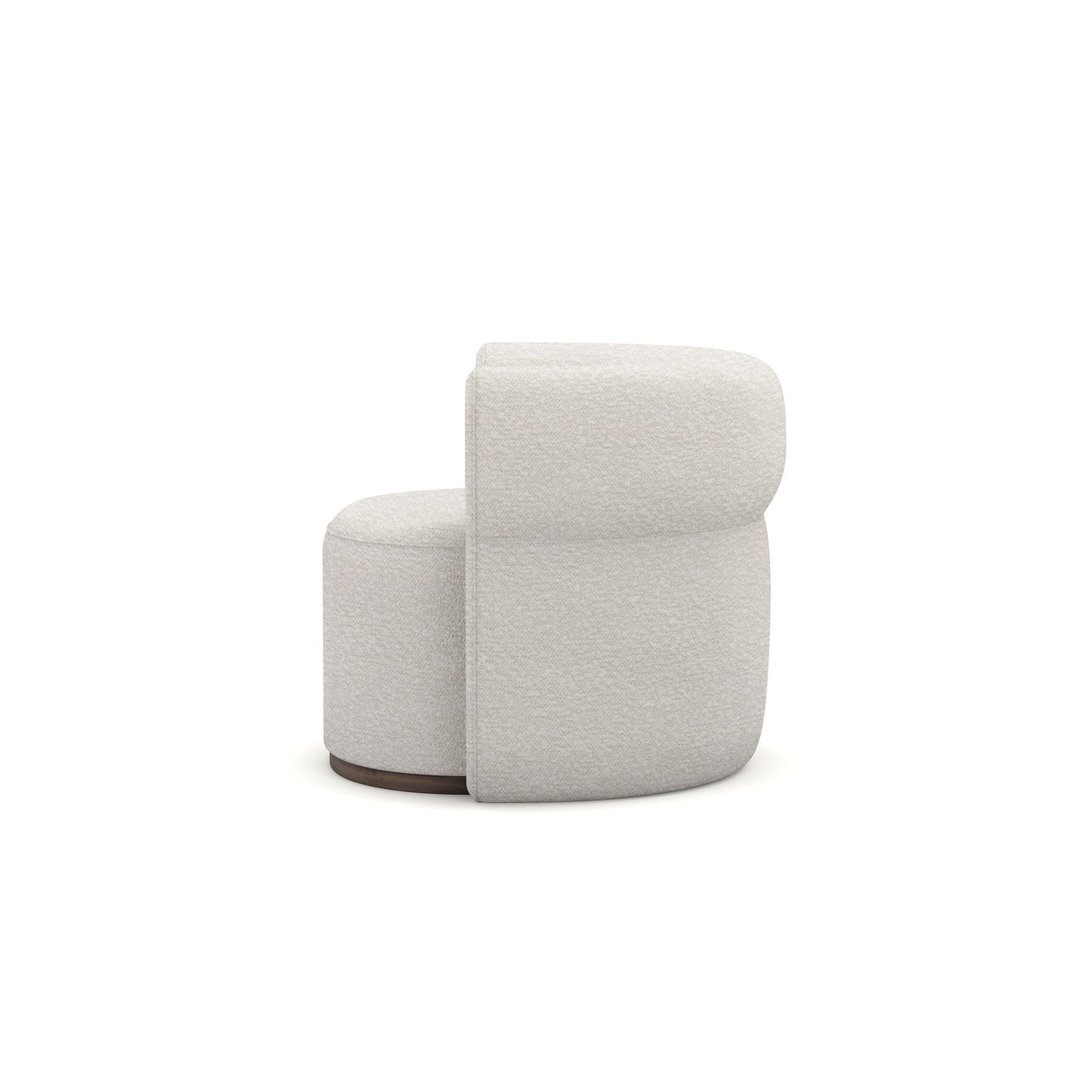 Caevello Modern Barrel Ivory Boucle Lounge Chair