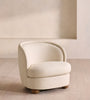Elevara Petite Ivory Velvet Suede Lounge Chair