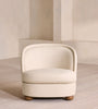 Elevara Petite Ivory Velvet Suede Lounge Chair