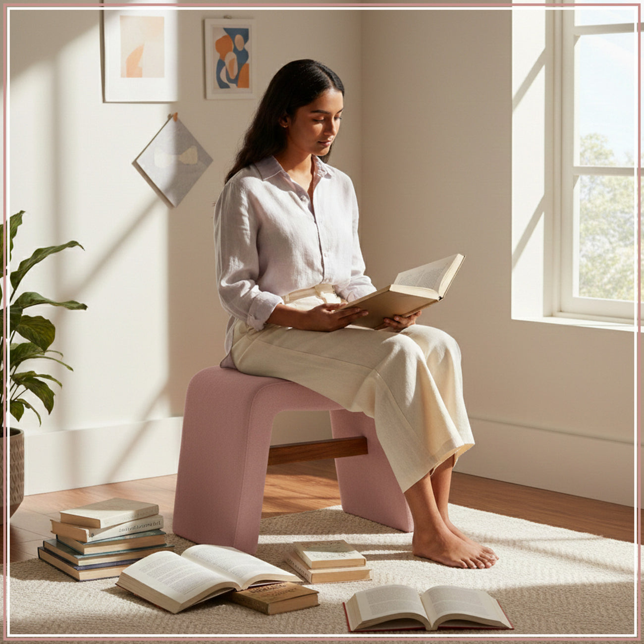 Copenhagen Pink Pouf Seating Solution