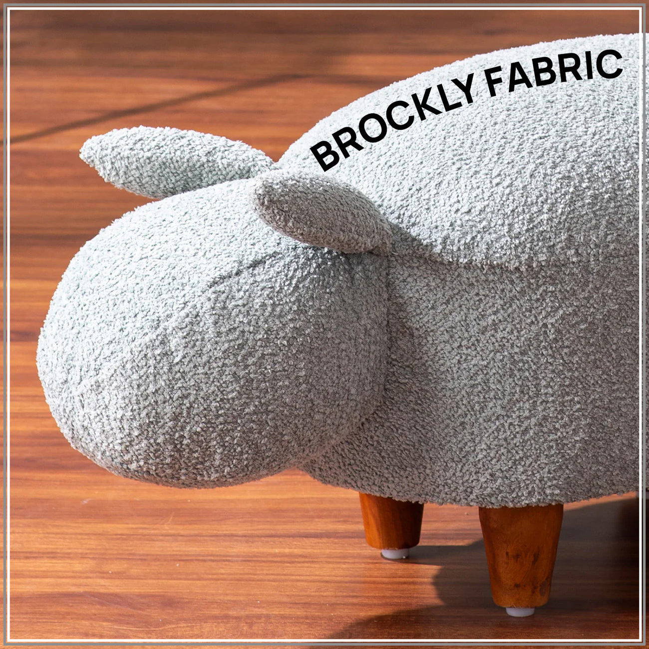 Whiskers Collection Bunny Rabbit Pouf Seating For Kids Room Blue Set Of 2