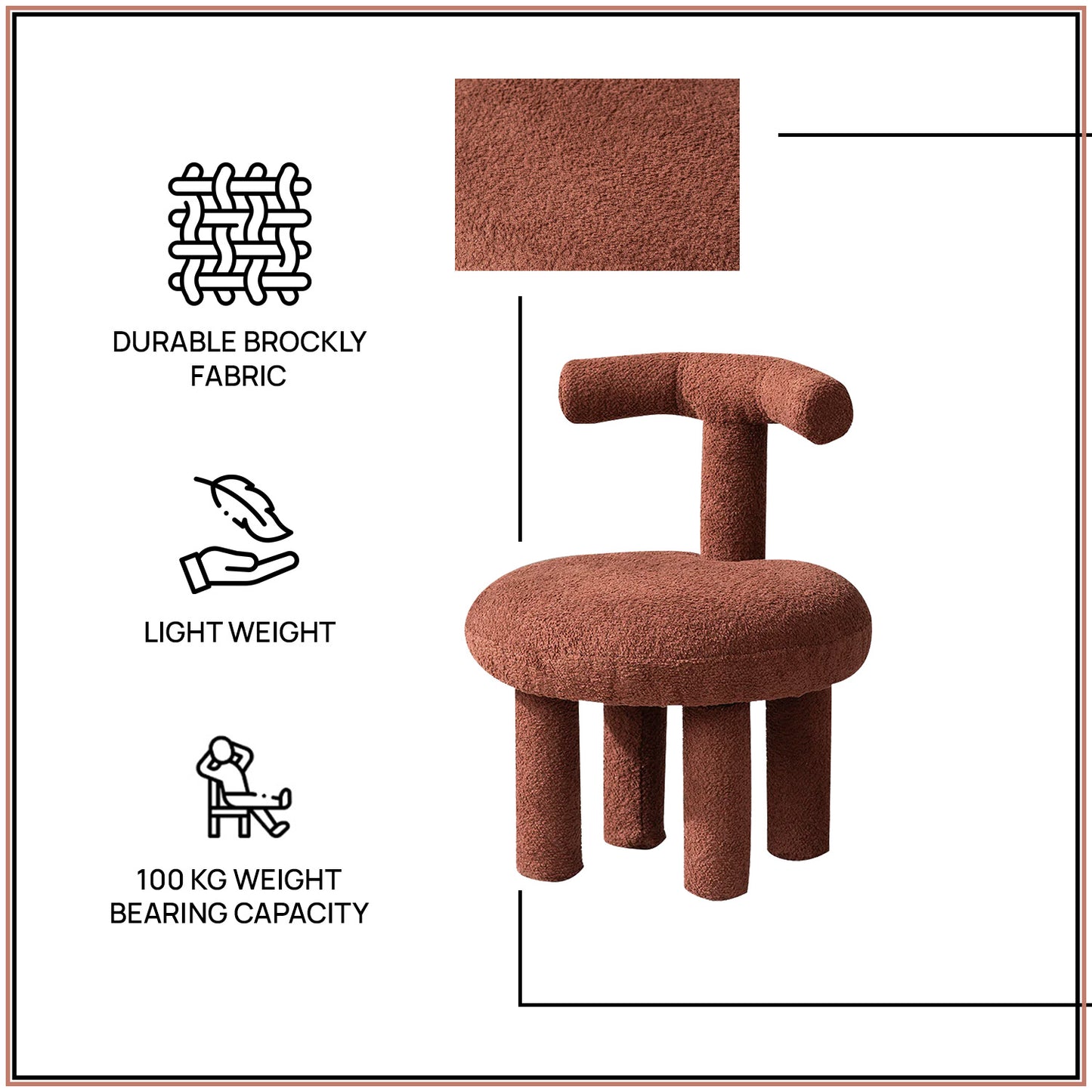 Junior Collection Brown Kids Room Chair