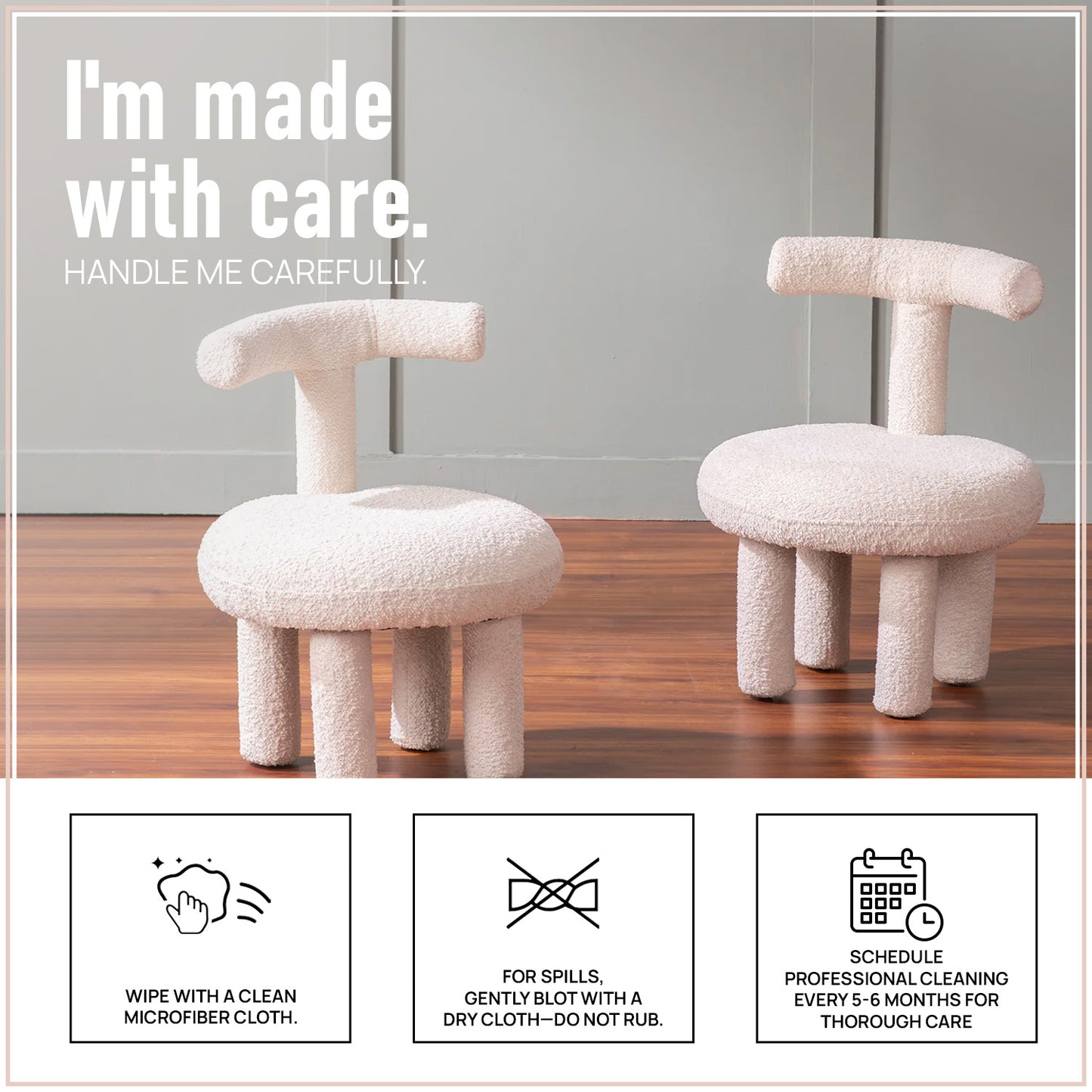 Junior Collection Cream Kids Room Chair Set Of 2