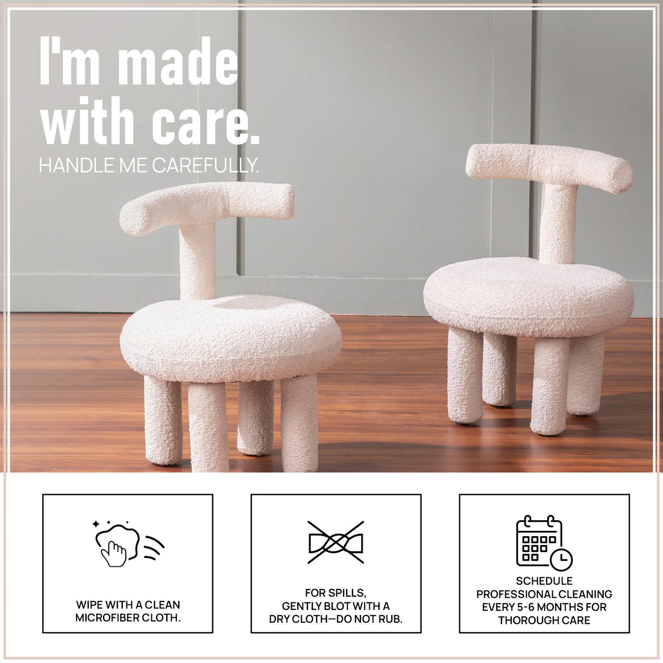 Junior Collection Cream Kids Room Chair Set Of 2