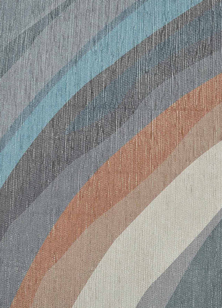 Vibrant Wave Pattern Area Rug