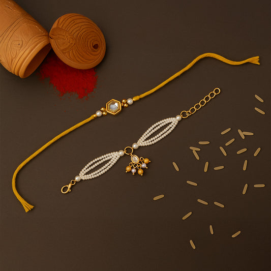 Golden Bloom Rakhi