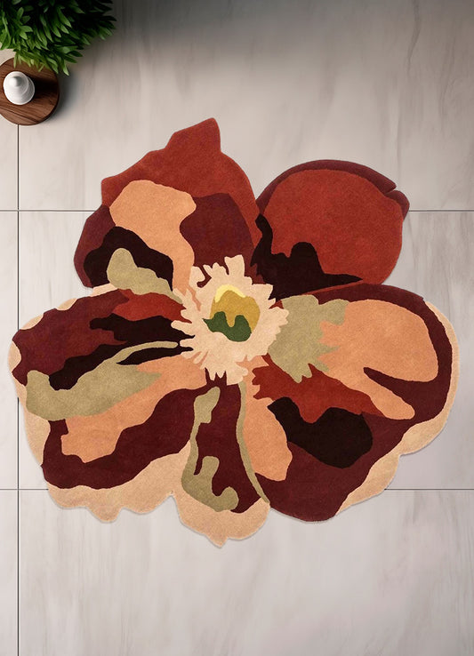 Stylish Painted Wool Carpet