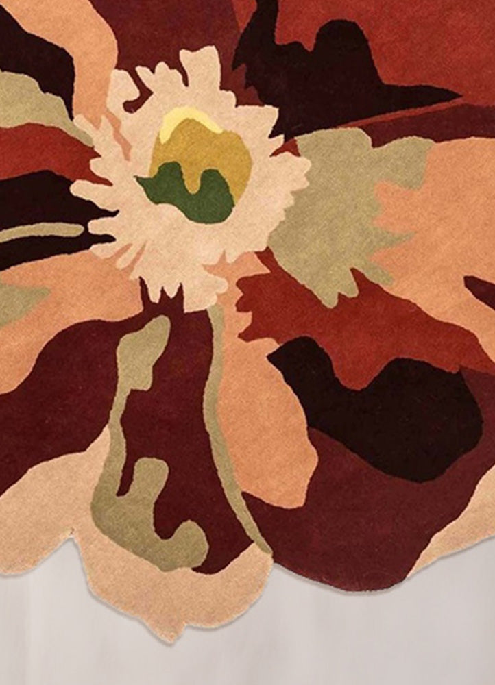 Stylish Painted Wool Carpet