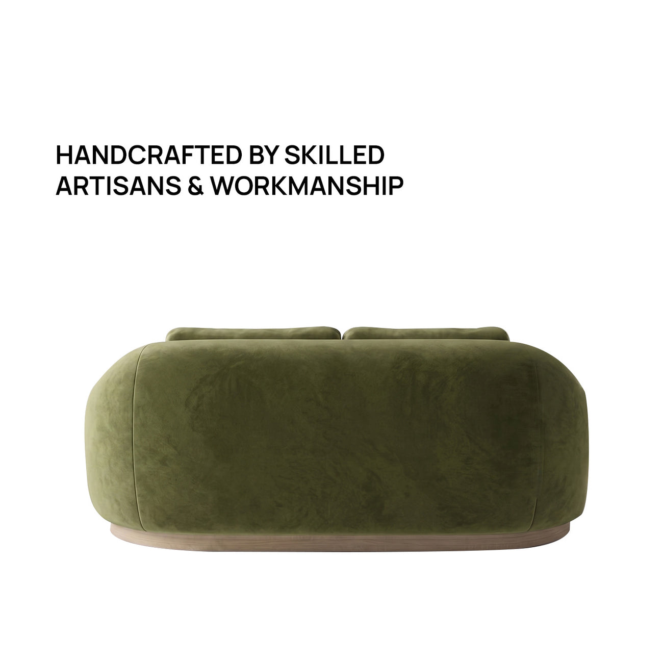 Lunara Curve Olive 3 - Seater Boucle Sofa