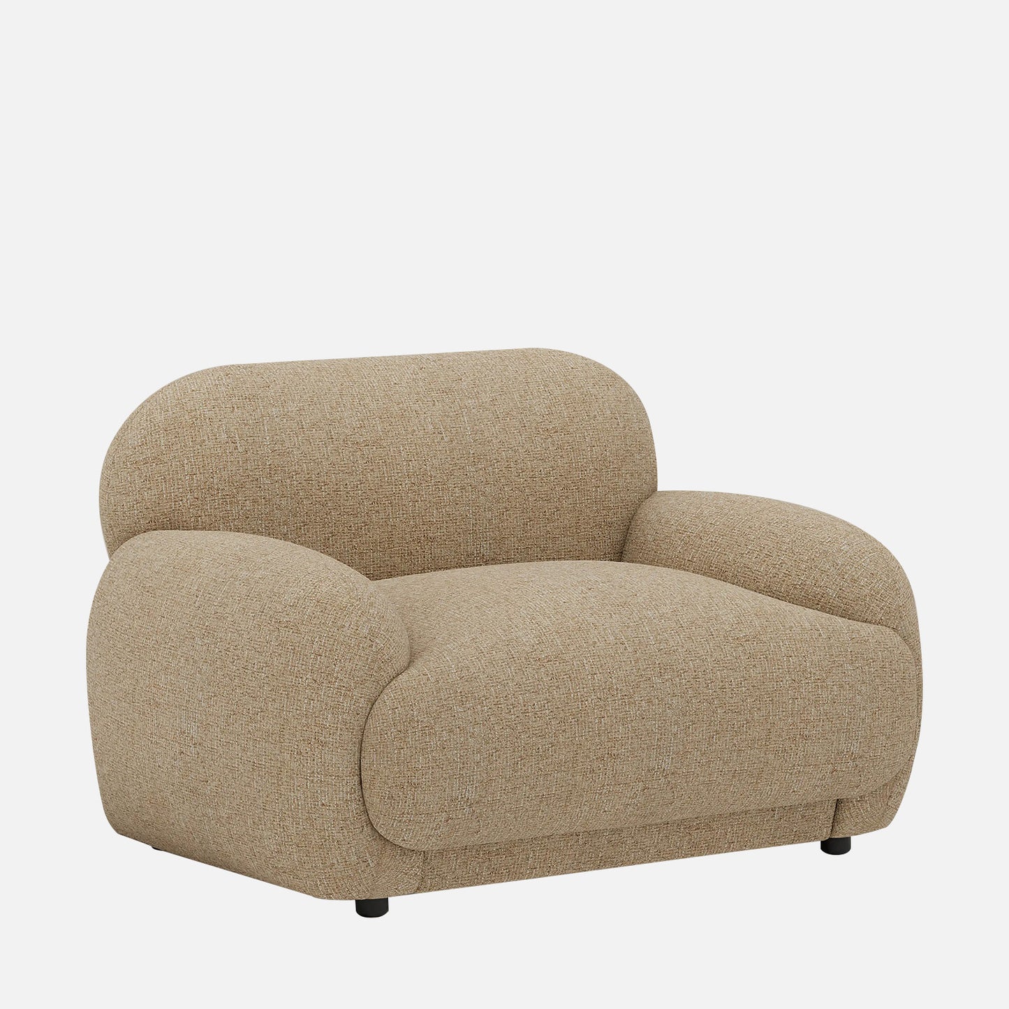 Amberly Lounge Latte 1 - Seater Boucle Chair