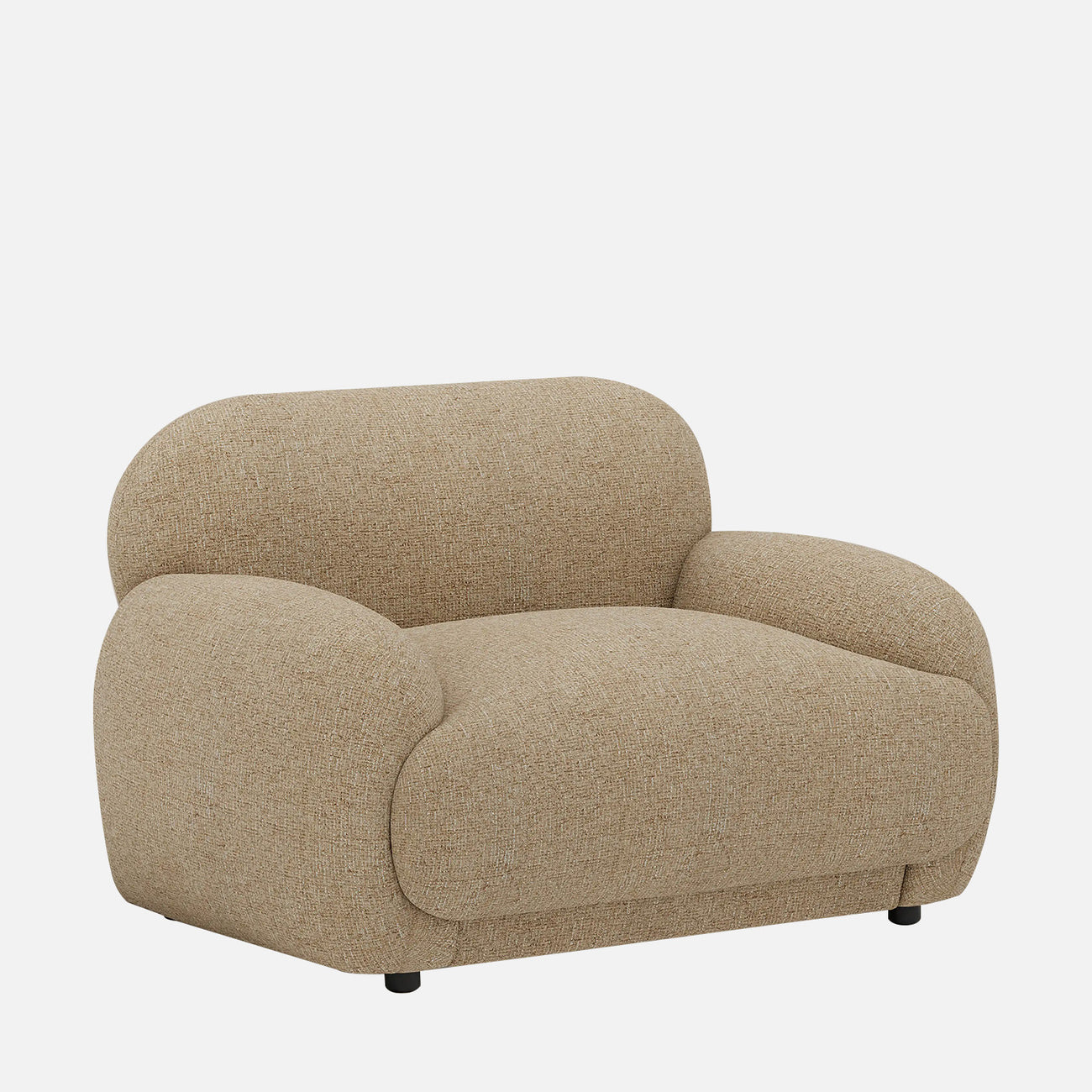 Amberly Lounge Latte 1 - Seater Boucle Chair