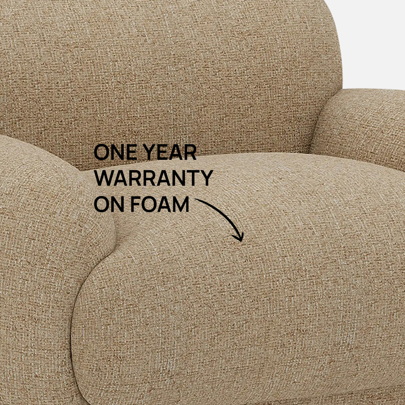 Amberly Lounge Latte 1 - Seater Boucle Chair