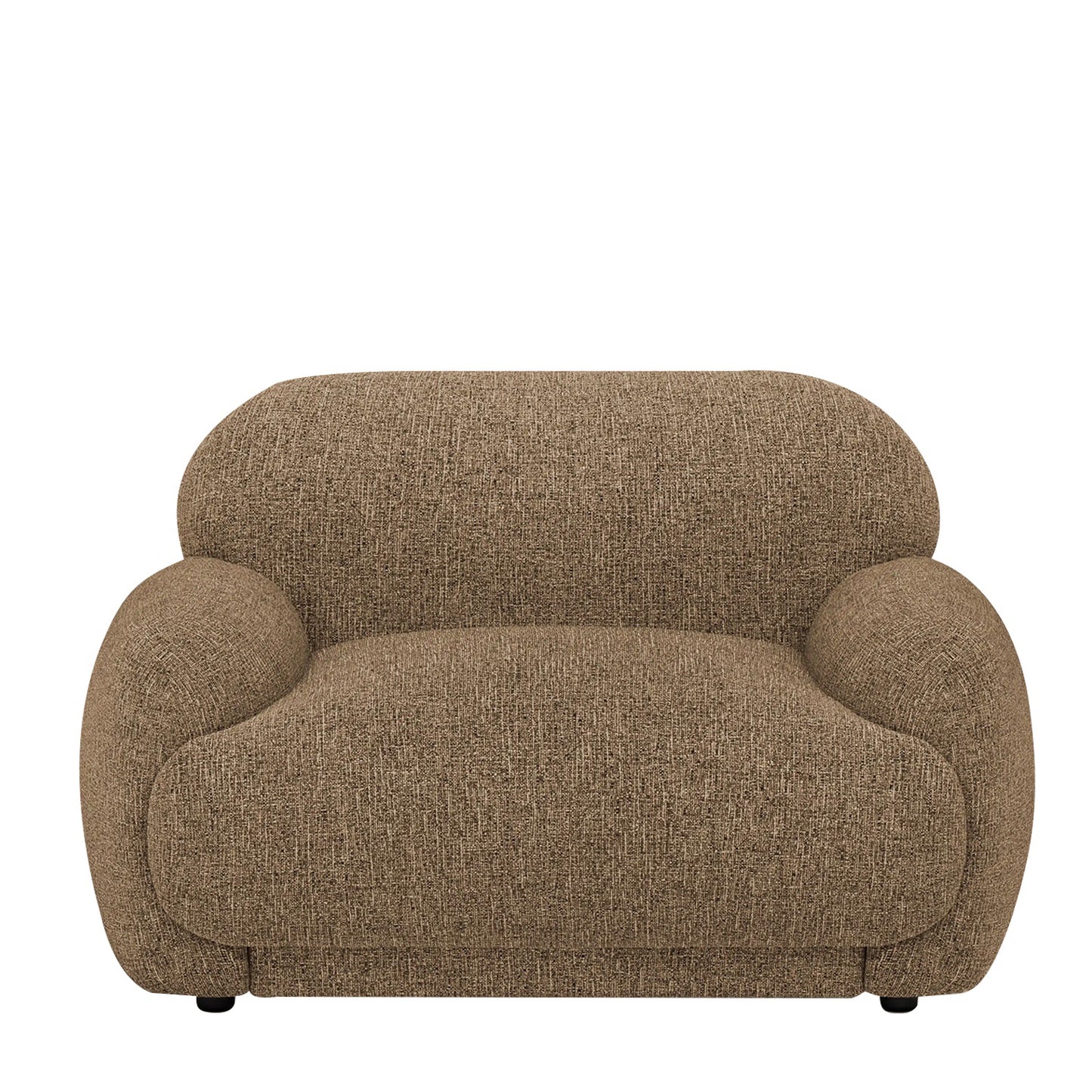 Amberly Lounge Cappuccino 1 - Seater Boucle Chair