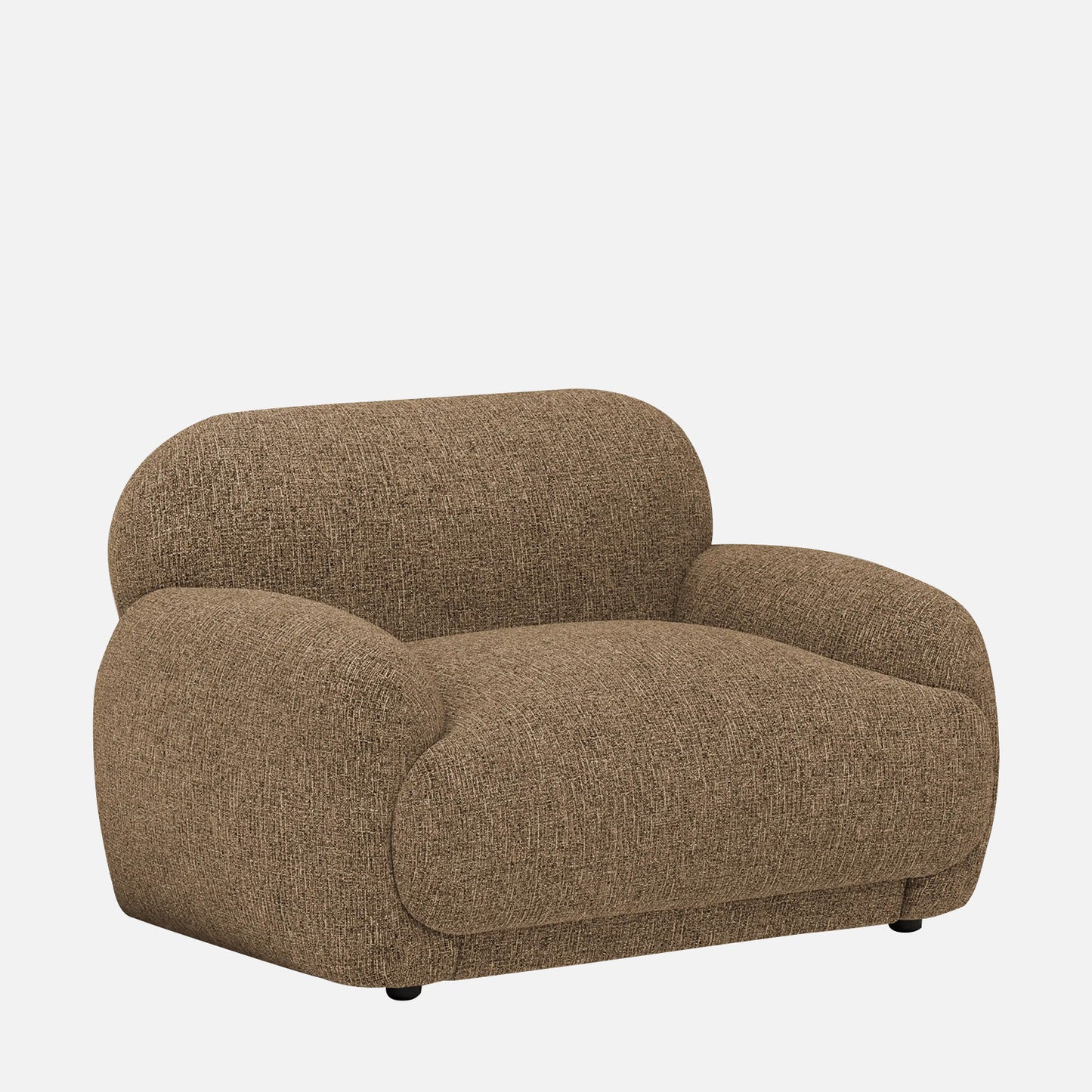 Amberly Lounge Cappuccino 1 - Seater Boucle Chair