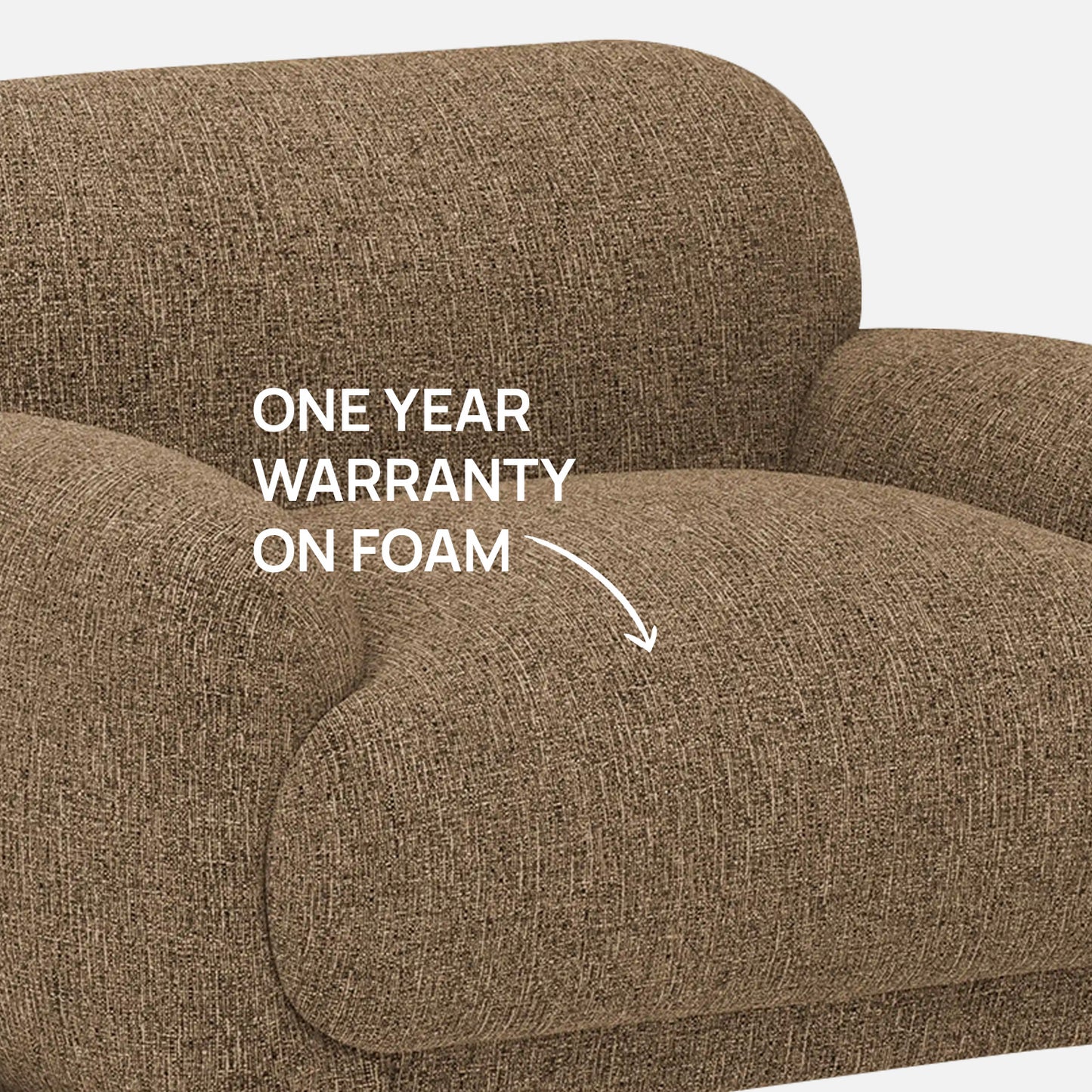 Amberly Lounge Cappuccino 1 - Seater Boucle Chair