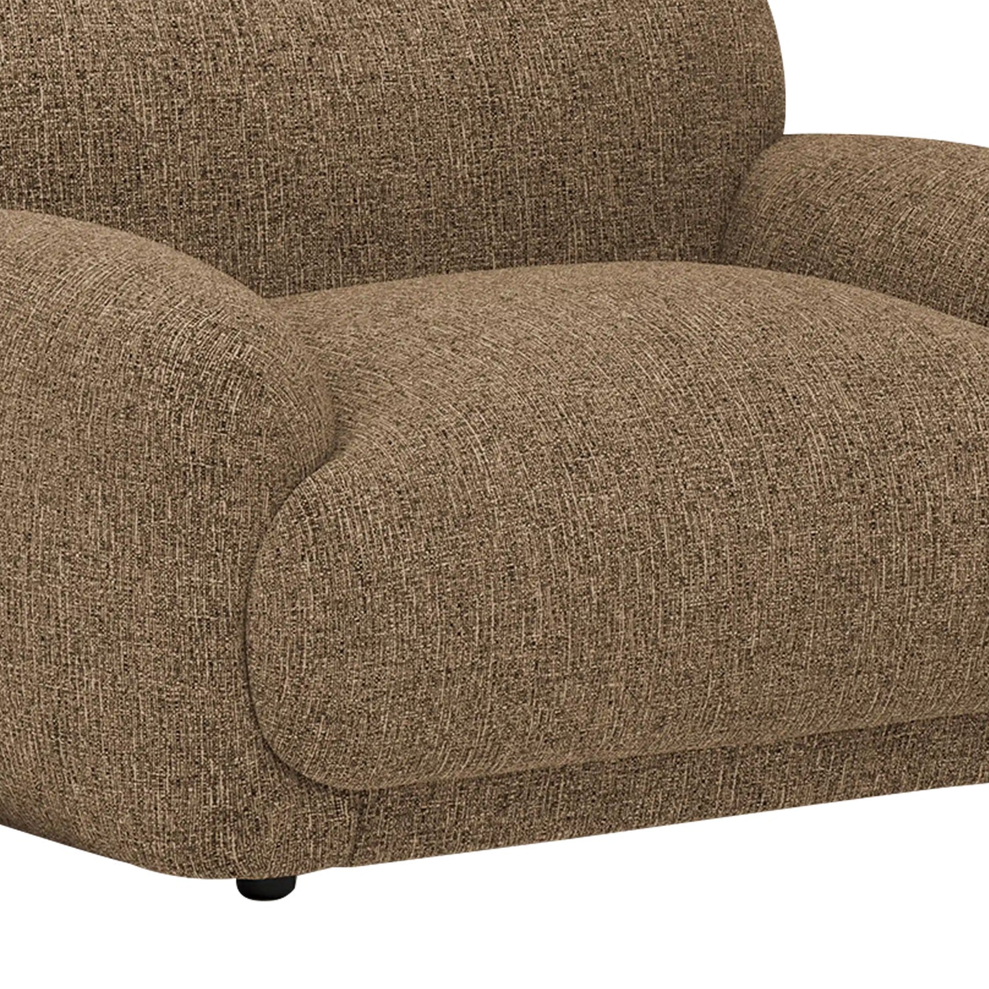 Amberly Lounge Cappuccino 1 - Seater Boucle Chair