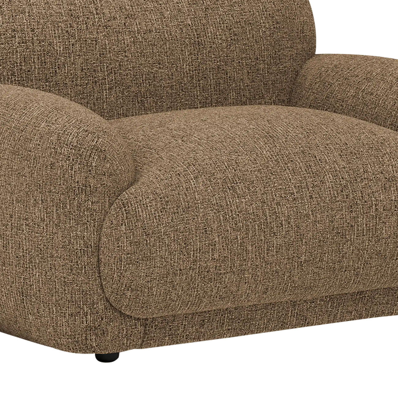 Amberly Lounge Cappuccino 1 - Seater Boucle Chair