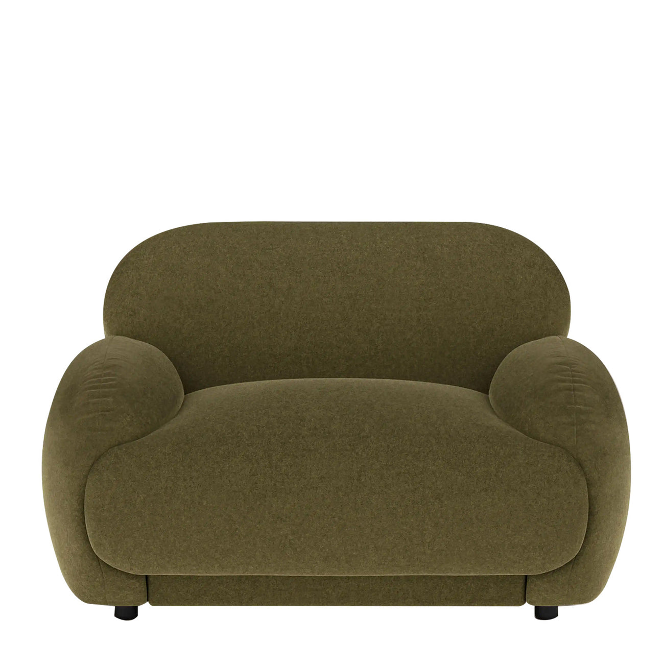 Amberly Lounge Moss Green 1 - Seater Boucle Chair