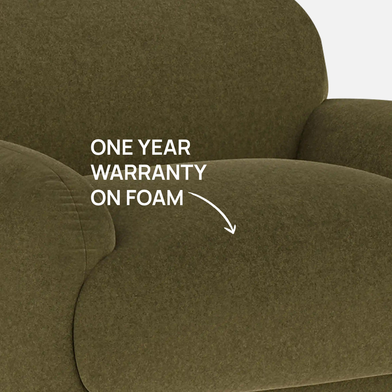 Amberly Lounge Moss Green 1 - Seater Boucle Chair
