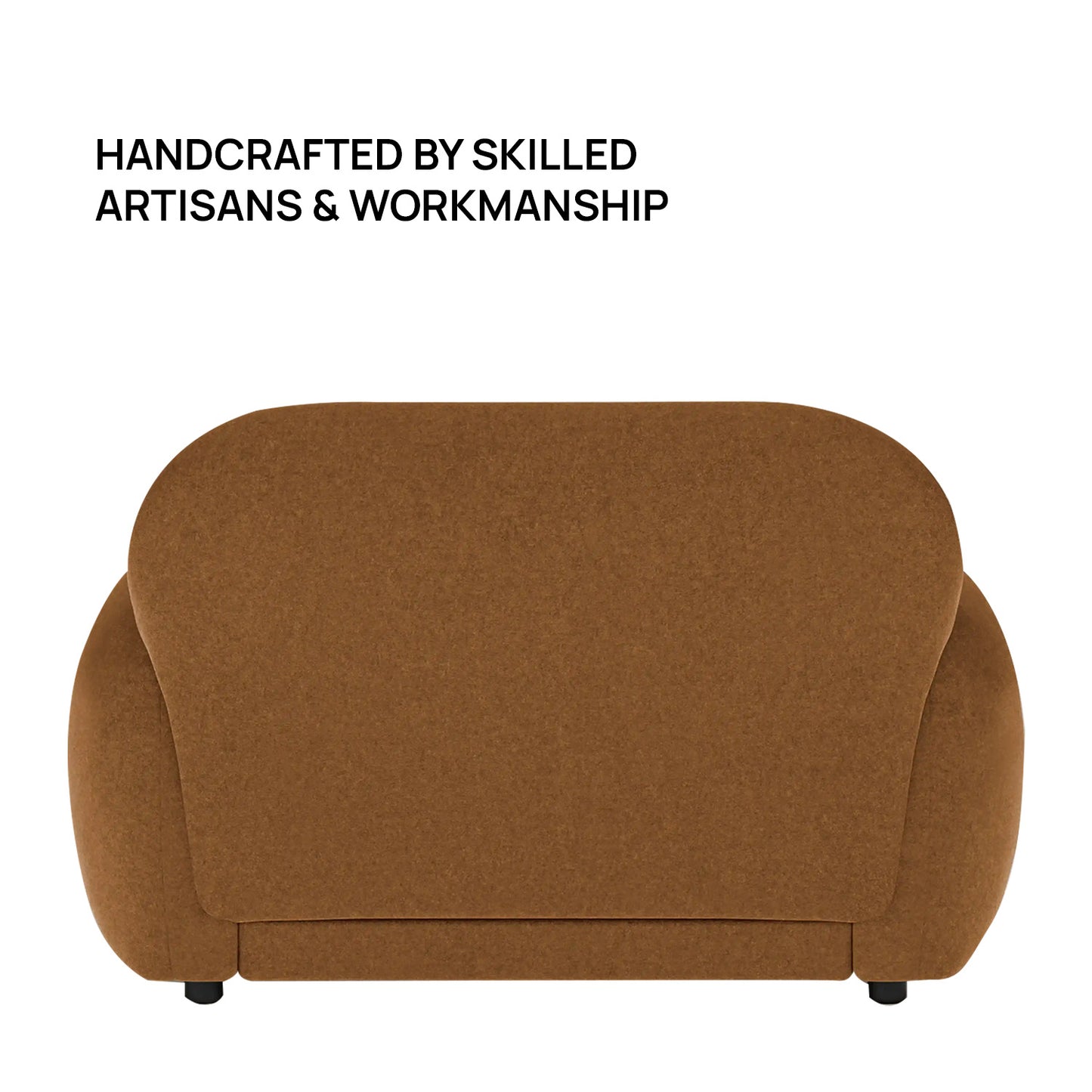 Amberly Lounge Caramel Brown 1 - Seater Boucle Chair