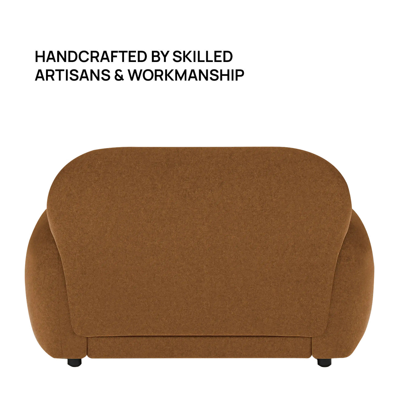 Amberly Lounge Caramel Brown 1 - Seater Boucle Chair