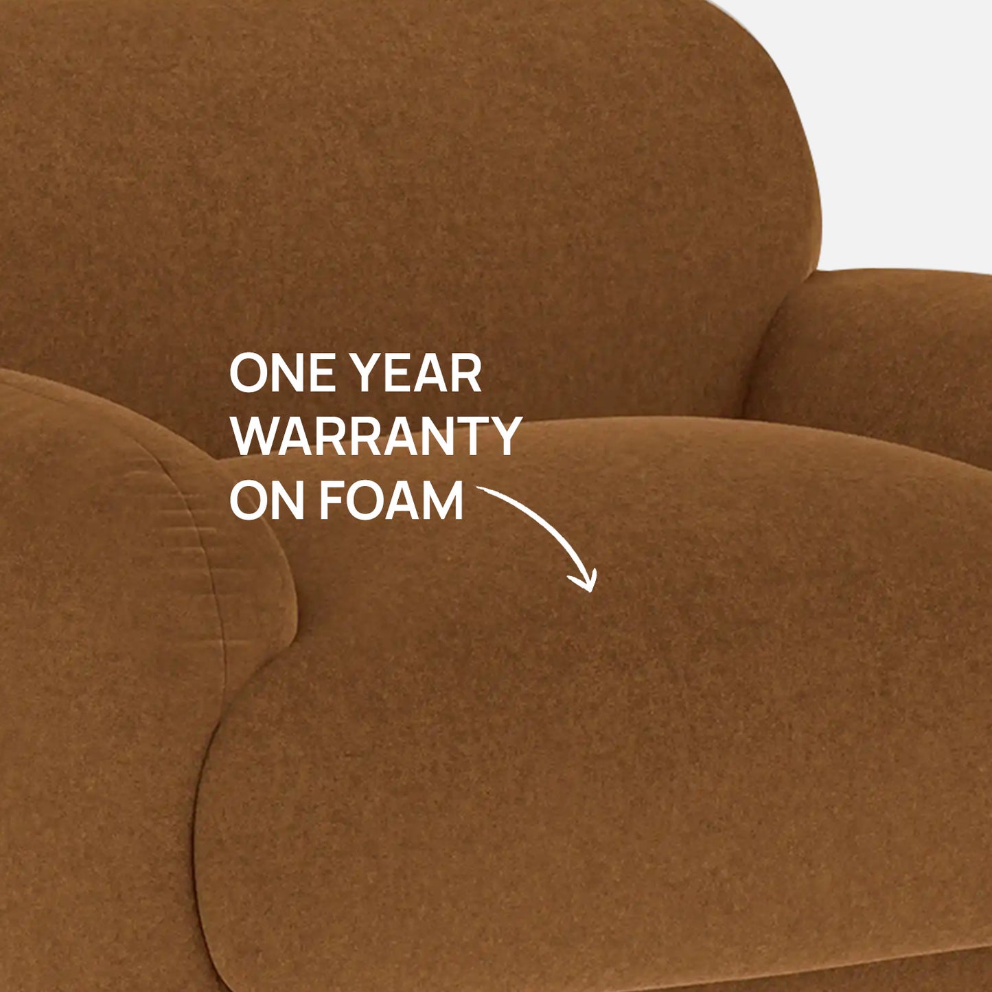 Amberly Lounge Caramel Brown 1 - Seater Boucle Chair