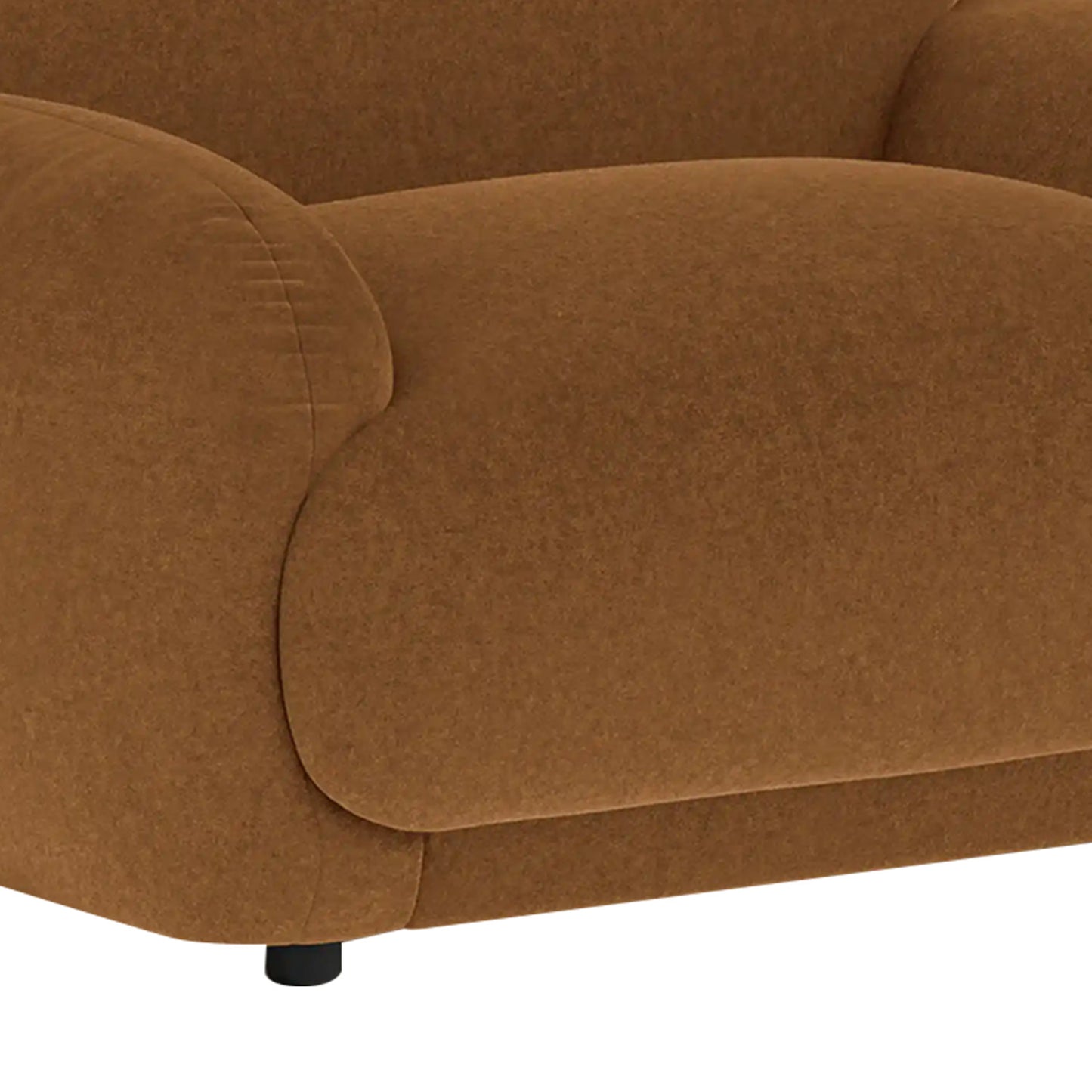Amberly Lounge Caramel Brown 1 - Seater Boucle Chair