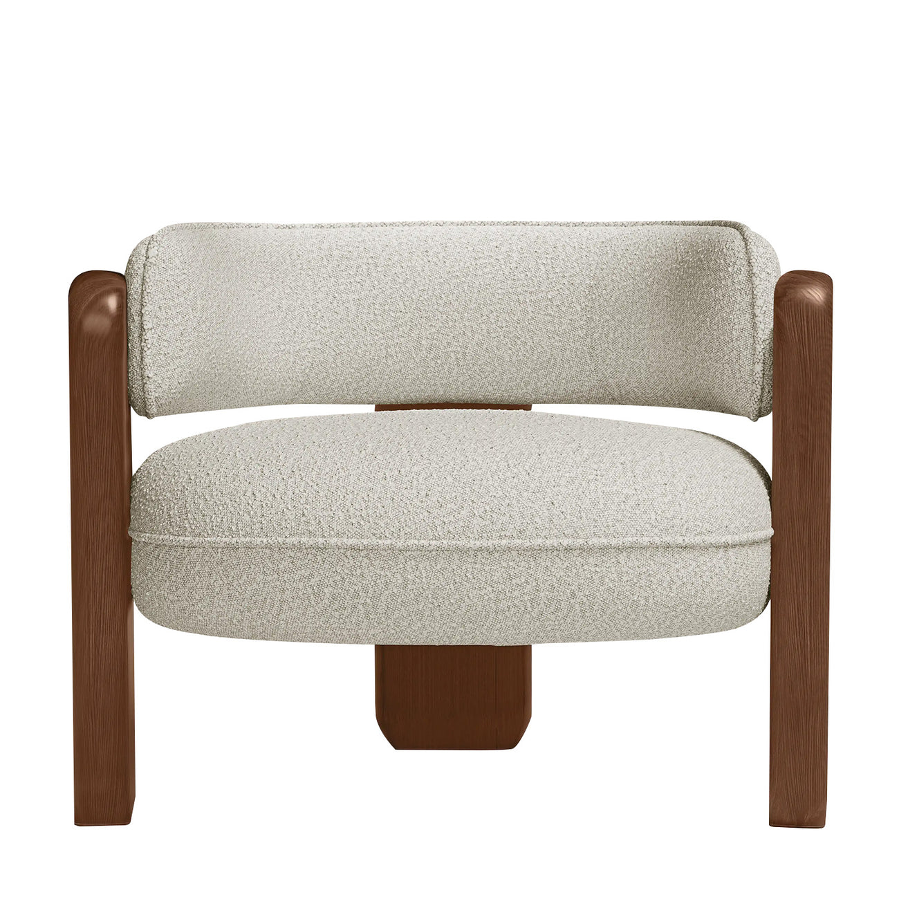 Heritage Arm Speckled Grey 1 - Seater Boucle Chair