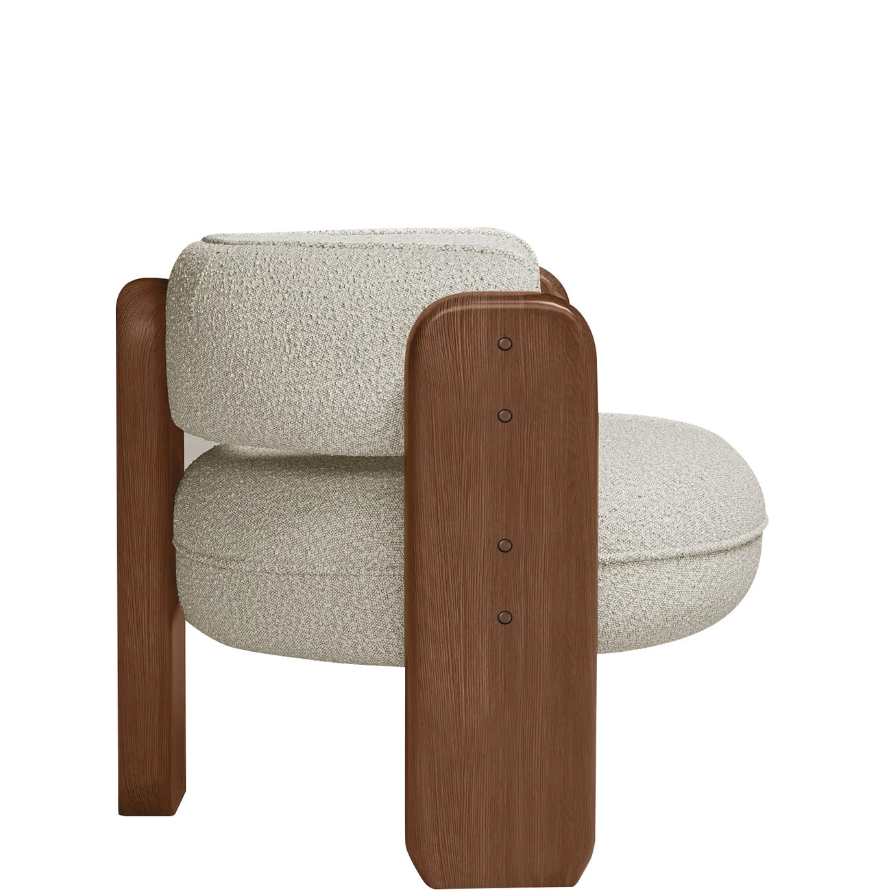 Heritage Arm Speckled Grey 1 - Seater Boucle Chair