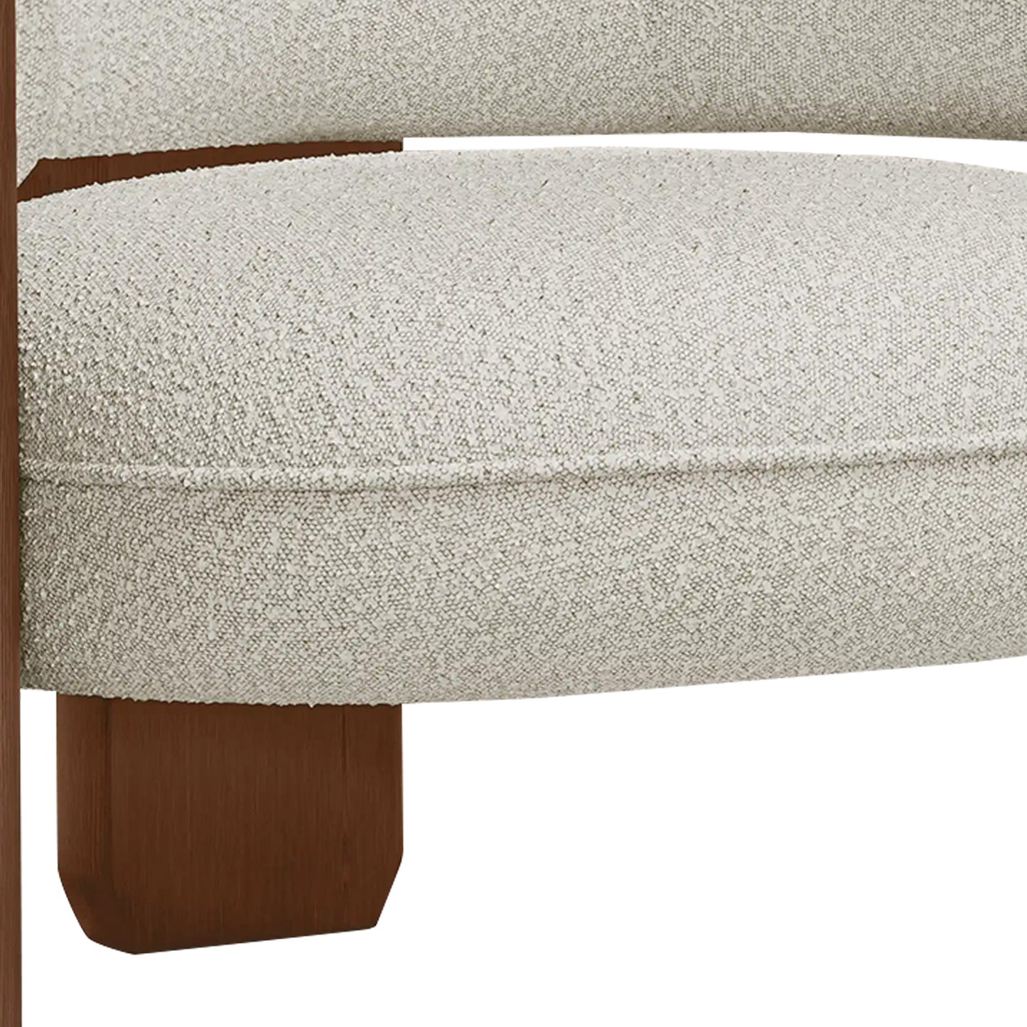 Heritage Arm Speckled Grey 1 - Seater Boucle Chair