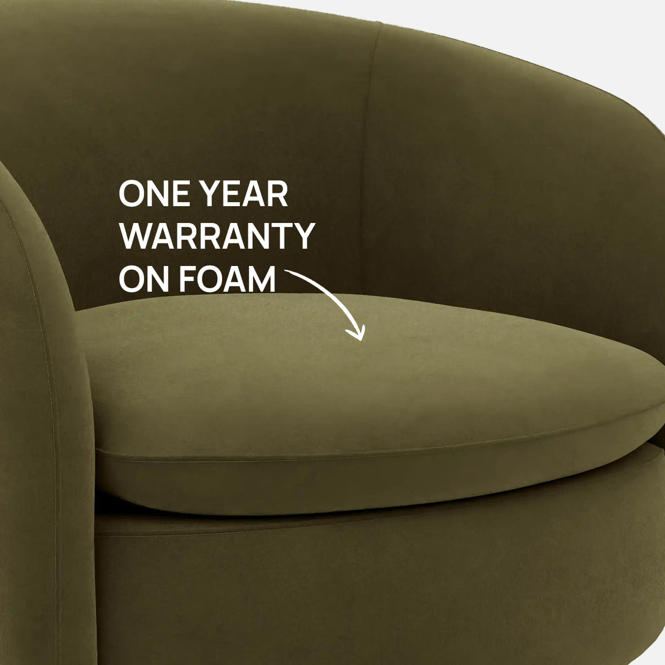 Mossio Barrel Moss Green 1 - Seater Velvet Chair