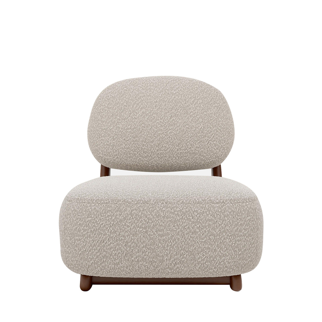 Corka Lounge Speckled Grey 1 - Seater Boucle Chair