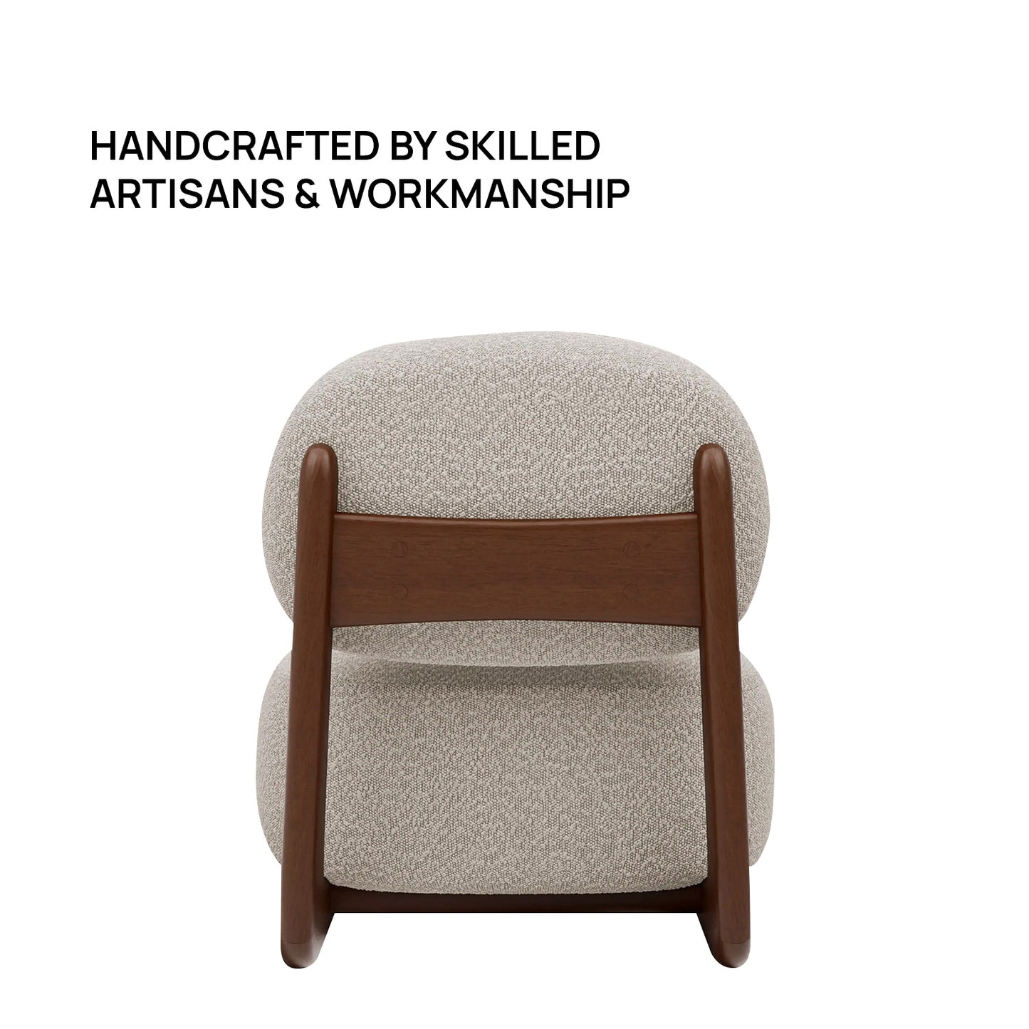Corka Lounge Speckled Grey 1 - Seater Boucle Chair
