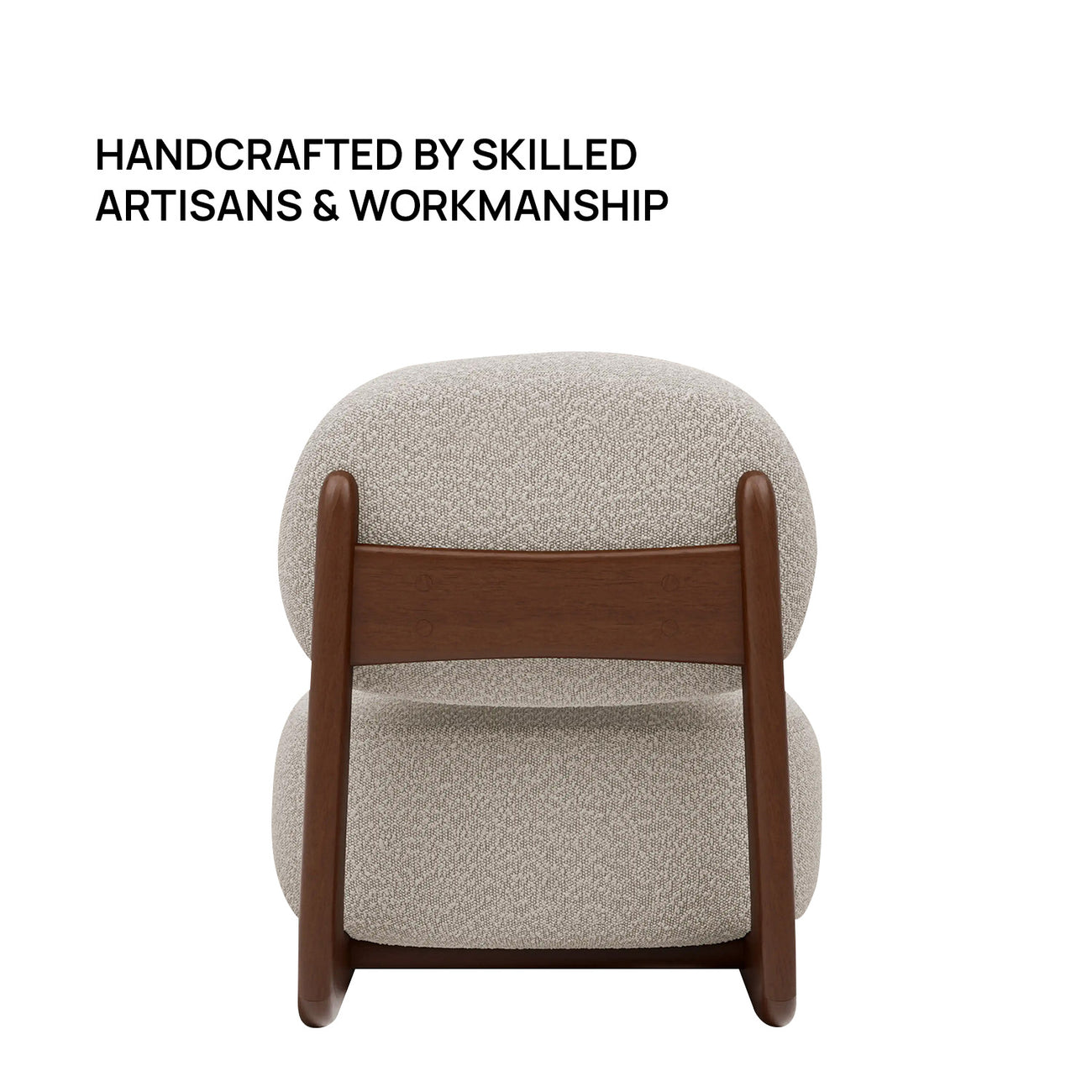 Corka Lounge Speckled Grey 1 - Seater Boucle Chair