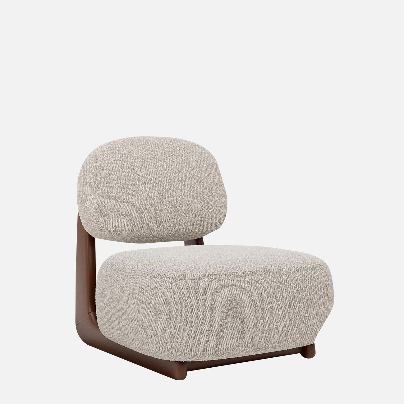 Corka Lounge Speckled Grey 1 - Seater Boucle Chair
