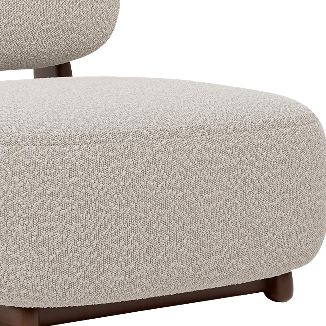 Corka Lounge Speckled Grey 1 - Seater Boucle Chair