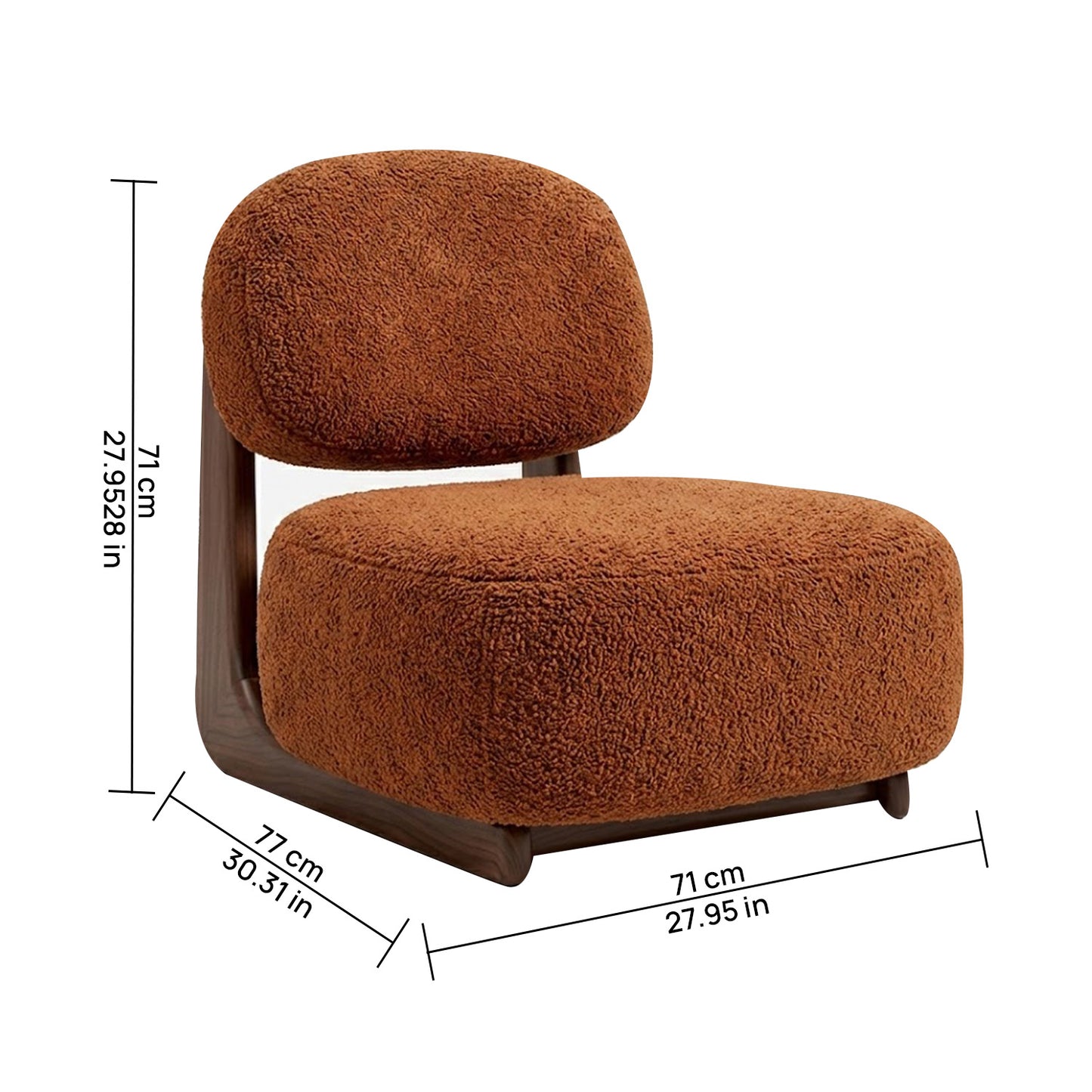 Corka Lounge Speckled Honey 1 - Seater Boucle Chair