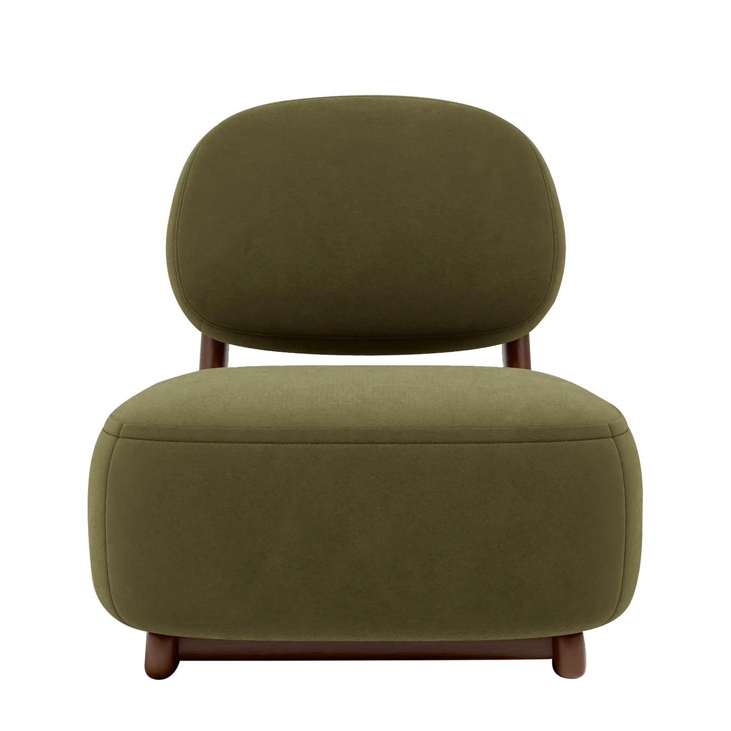 Corka Lounge Moss Green 1 - Seater Boucle Chair