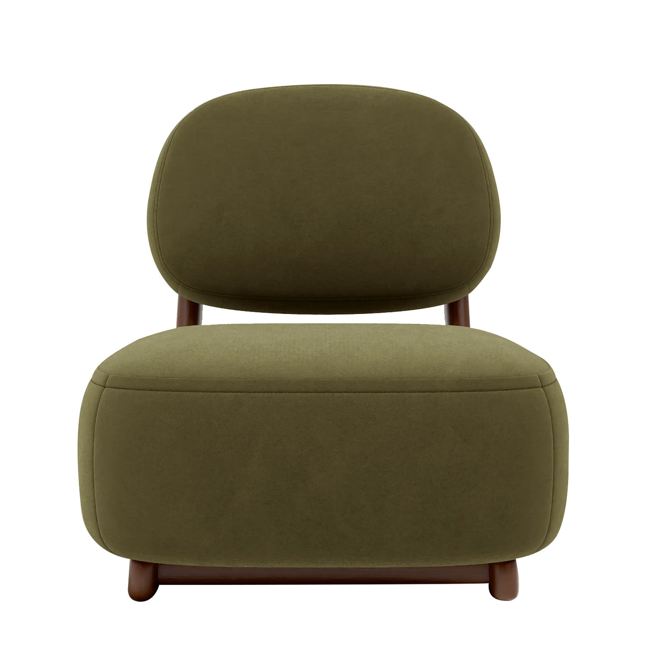 Corka Lounge Moss Green 1 - Seater Boucle Chair
