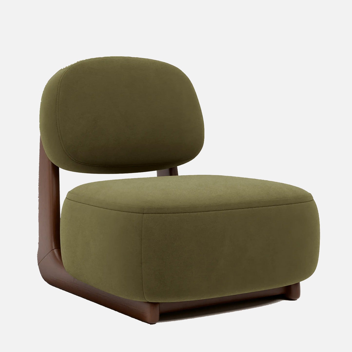 Corka Lounge Moss Green 1 - Seater Boucle Chair