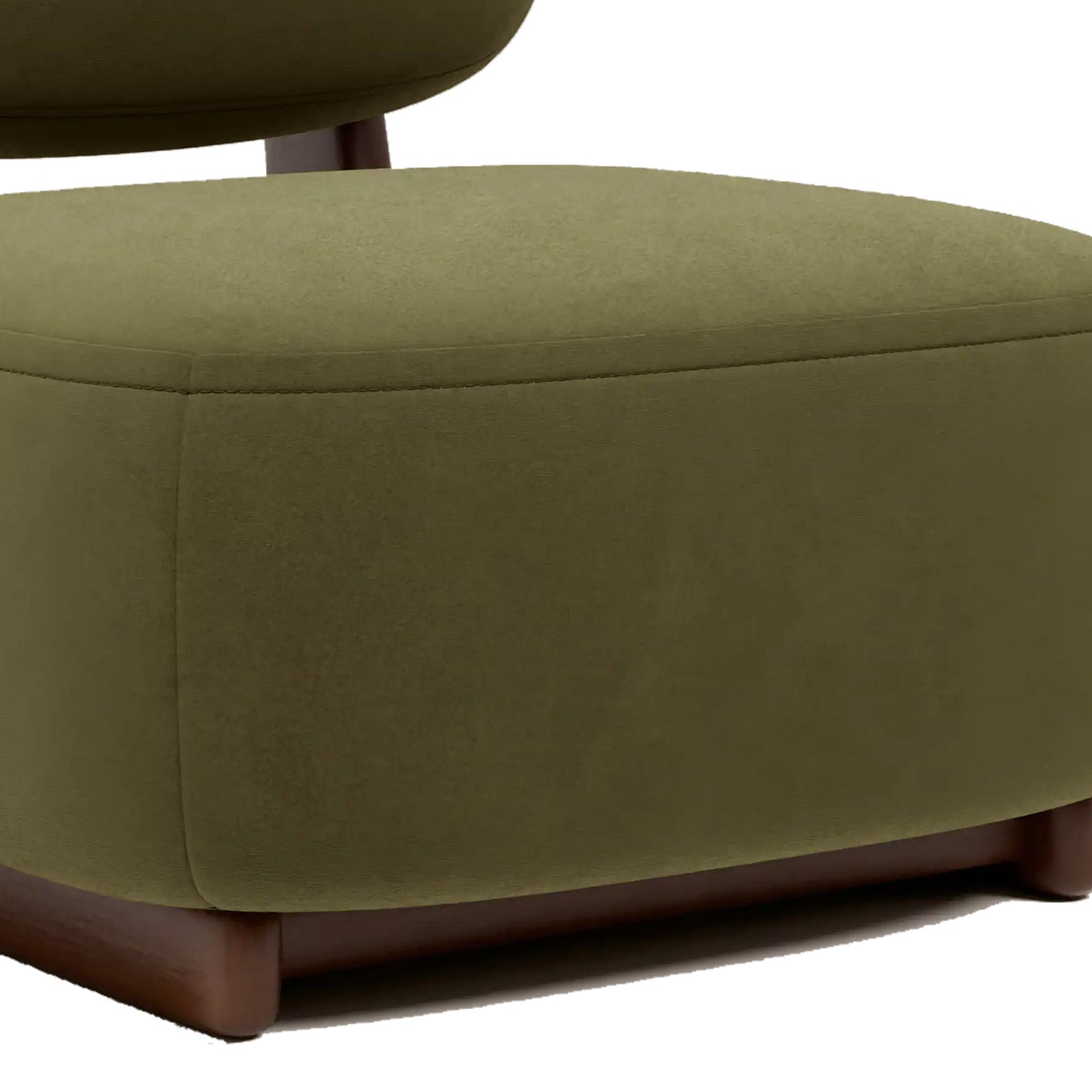 Corka Lounge Moss Green 1 - Seater Boucle Chair