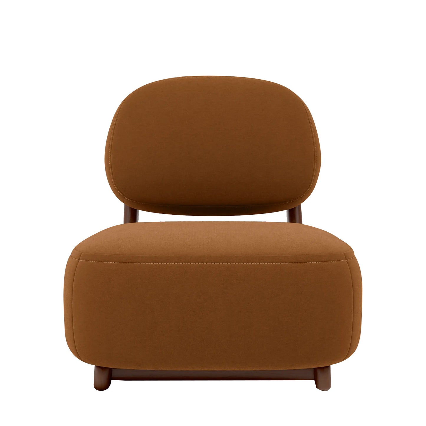 Corka Lounge Caramel Brown 1 - Seater Boucle Chair