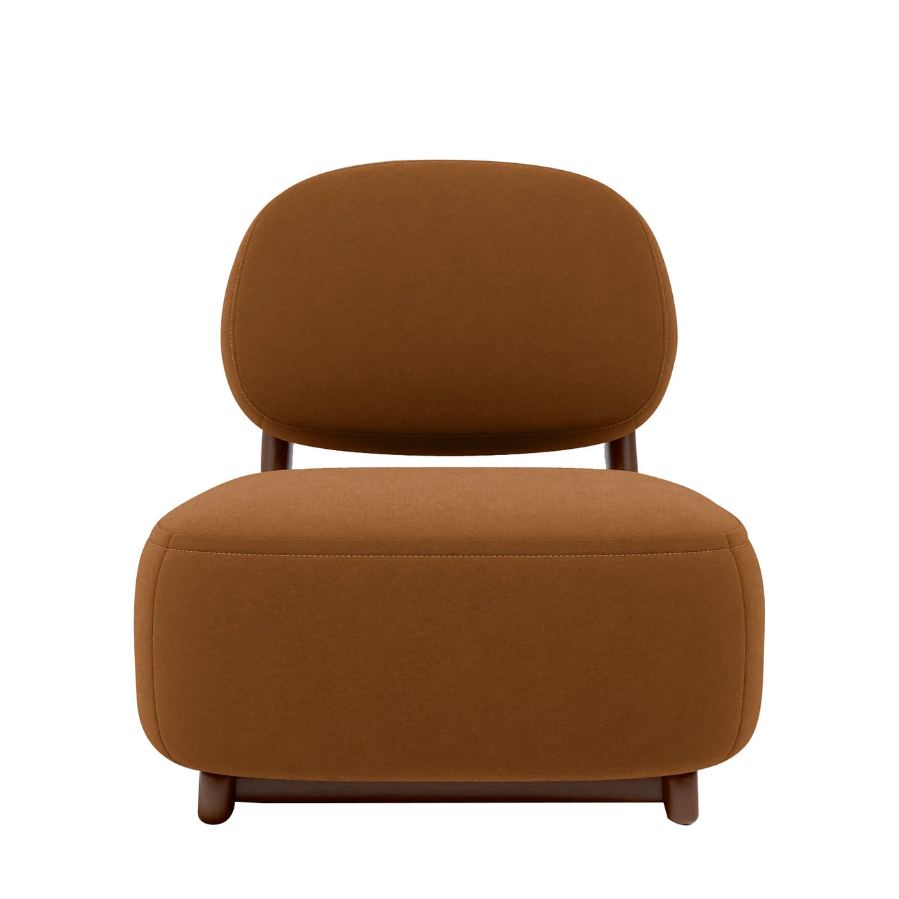 Corka Lounge Caramel Brown 1 - Seater Boucle Chair