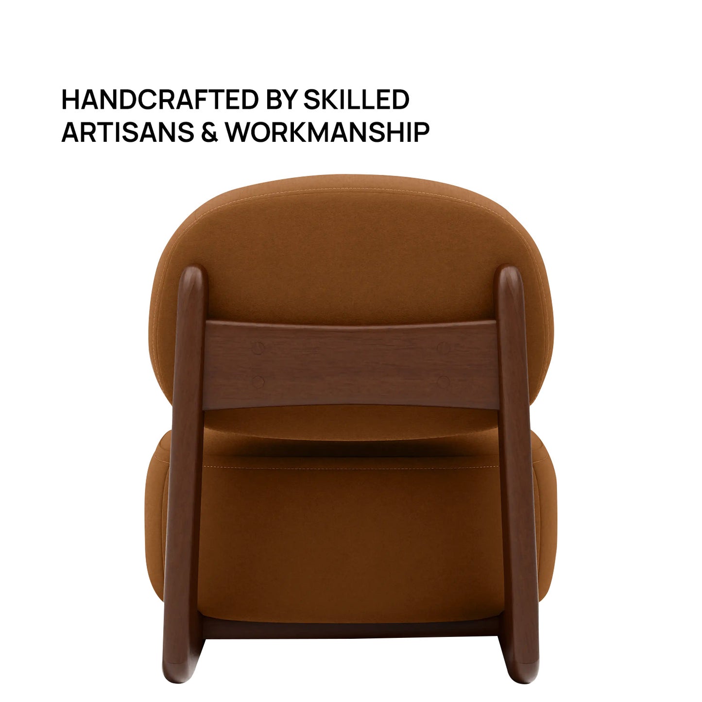 Corka Lounge Caramel Brown 1 - Seater Boucle Chair