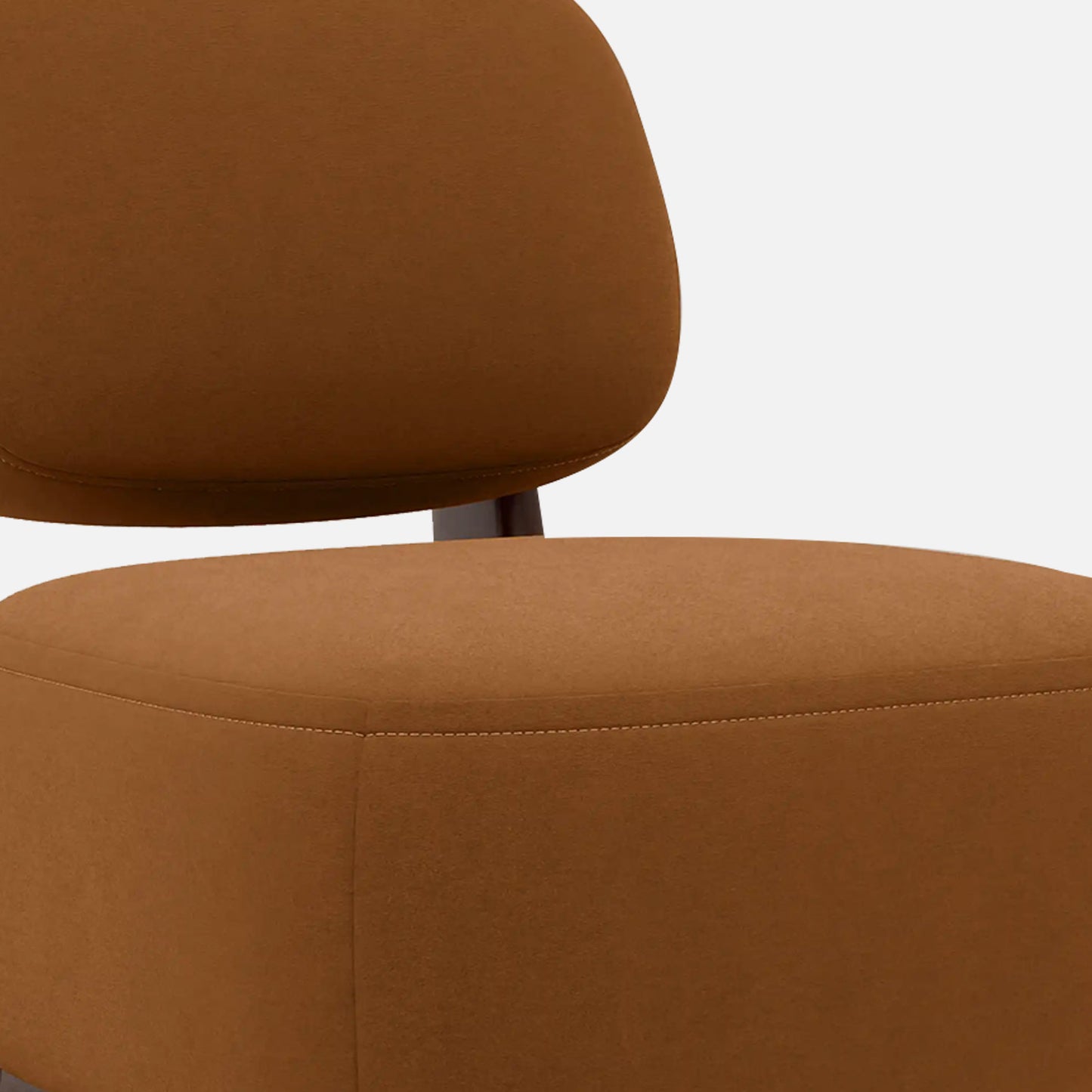 Corka Lounge Caramel Brown 1 - Seater Boucle Chair